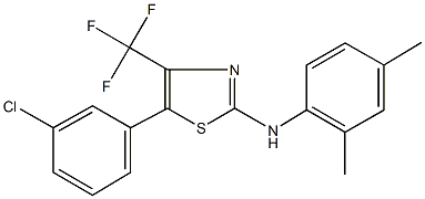 N-[5-(3-chlorophenyl)-4-(trifluoromethyl)-1,3-thiazol-2-yl]-N-(2,4-dimethylphenyl)amine Struktur