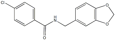 N-(1,3-benzodioxol-5-ylmethyl)-4-chlorobenzamide Struktur