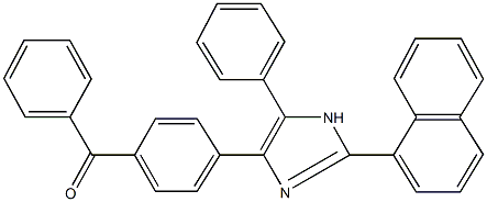 {4-[2-(1-naphthyl)-5-phenyl-1H-imidazol-4-yl]phenyl}(phenyl)methanone Struktur