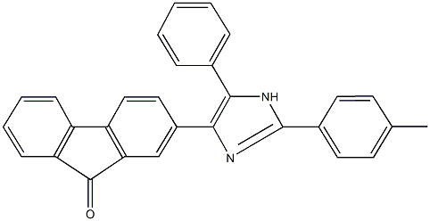 2-[2-(4-methylphenyl)-5-phenyl-1H-imidazol-4-yl]-9H-fluoren-9-one Struktur