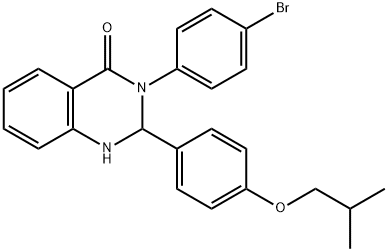 3-(4-bromophenyl)-2-(4-isobutoxyphenyl)-2,3-dihydro-4(1H)-quinazolinone Struktur