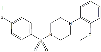 1-(2-methoxyphenyl)-4-{[4-(methylsulfanyl)phenyl]sulfonyl}piperazine Struktur