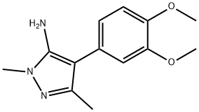 4-(3,4-dimethoxyphenyl)-1,3-dimethyl-1H-pyrazol-5-ylamine Struktur