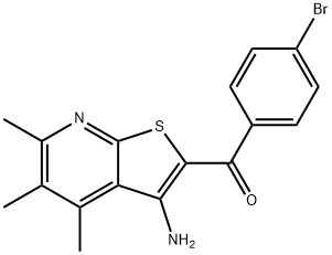 (3-amino-4,5,6-trimethylthieno[2,3-b]pyridin-2-yl)(4-bromophenyl)methanone Struktur