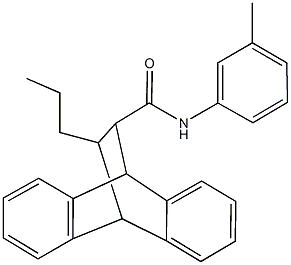 N-(3-methylphenyl)-12-propyl-9,10-dihydro-9,10-ethanoanthracene-11-benzamide Struktur