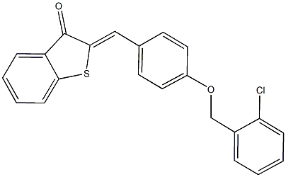 2-{4-[(2-chlorobenzyl)oxy]benzylidene}-1-benzothiophen-3(2H)-one Struktur