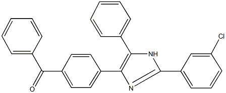 {4-[2-(3-chlorophenyl)-5-phenyl-1H-imidazol-4-yl]phenyl}(phenyl)methanone Struktur