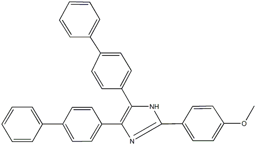 4-(4,5-di[1,1'-biphenyl]-4-yl-1H-imidazol-2-yl)phenyl methyl ether Struktur