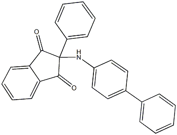 2-([1,1'-biphenyl]-4-ylamino)-2-phenyl-1H-indene-1,3(2H)-dione Struktur