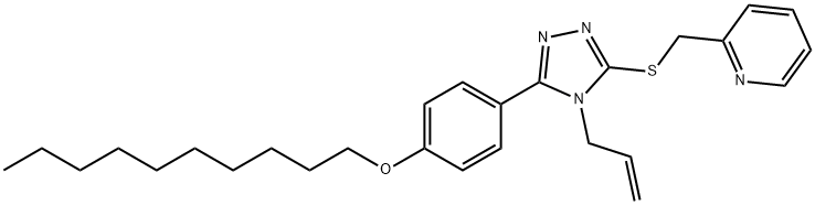 2-[({4-allyl-5-[4-(decyloxy)phenyl]-4H-1,2,4-triazol-3-yl}sulfanyl)methyl]pyridine Struktur