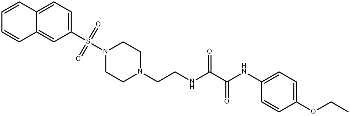 N~1~-(4-ethoxyphenyl)-N~2~-{2-[4-(2-naphthylsulfonyl)-1-piperazinyl]ethyl}ethanediamide Struktur