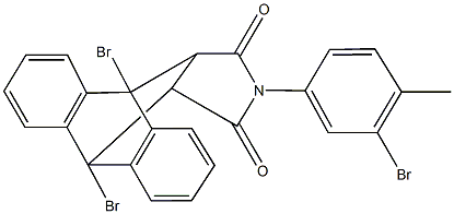 1,8-dibromo-17-(3-bromo-4-methylphenyl)-17-azapentacyclo[6.6.5.0~2,7~.0~9,14~.0~15,19~]nonadeca-2,4,6,9,11,13-hexaene-16,18-dione Struktur