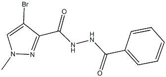 N'-benzoyl-4-bromo-1-methyl-1H-pyrazole-3-carbohydrazide Struktur