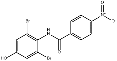 N-(2,6-dibromo-4-hydroxyphenyl)-4-nitrobenzamide Struktur