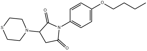 1-(4-butoxyphenyl)-3-(4-thiomorpholinyl)-2,5-pyrrolidinedione Struktur