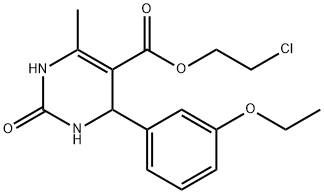 2-chloroethyl 4-(3-ethoxyphenyl)-6-methyl-2-oxo-1,2,3,4-tetrahydro-5-pyrimidinecarboxylate Struktur