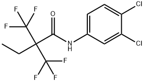 N-(3,4-dichlorophenyl)-2,2-bis(trifluoromethyl)butanamide Struktur