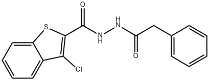 3-chloro-N'-(phenylacetyl)-1-benzothiophene-2-carbohydrazide Struktur