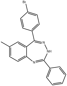 5-(4-bromophenyl)-7-methyl-2-phenyl-3H-1,3,4-benzotriazepine Struktur