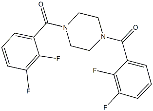 1,4-bis(2,3-difluorobenzoyl)piperazine Struktur