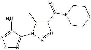 4-[5-methyl-4-(1-piperidinylcarbonyl)-1H-1,2,3-triazol-1-yl]-1,2,5-oxadiazol-3-amine Struktur