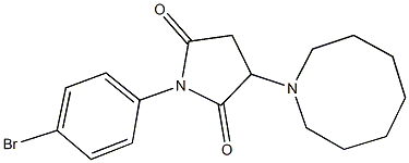 3-(1-azocanyl)-1-(4-bromophenyl)-2,5-pyrrolidinedione Struktur