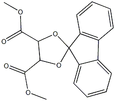 dimethyl spiro[1,3-dioxolane-2,9'-(9'H)-fluorene]-4,5-dicarboxylate Struktur