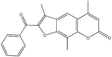 2-benzoyl-3,5,9-trimethyl-7H-furo[3,2-g]chromen-7-one Struktur