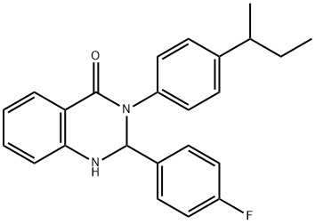 3-(4-sec-butylphenyl)-2-(4-fluorophenyl)-2,3-dihydro-4(1H)-quinazolinone Struktur