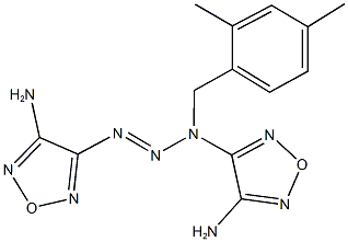 4-[3-(4-amino-1,2,5-oxadiazol-3-yl)-1-(2,4-dimethylbenzyl)-2-triazenyl]-1,2,5-oxadiazol-3-ylamine Struktur