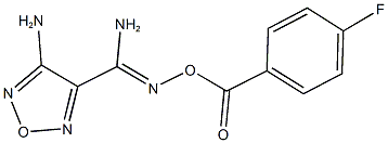 4-amino-N'-[(4-fluorobenzoyl)oxy]-1,2,5-oxadiazole-3-carboximidamide Struktur