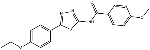 N-[5-(4-ethoxyphenyl)-1,3,4-thiadiazol-2-yl]-4-methoxybenzamide Struktur