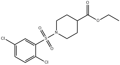 ethyl 1-[(2,5-dichlorophenyl)sulfonyl]-4-piperidinecarboxylate Struktur