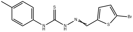 5-bromo-2-thiophenecarbaldehyde N-(4-methylphenyl)thiosemicarbazone Struktur