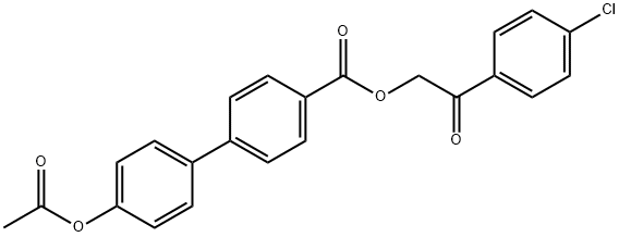 2-(4-chlorophenyl)-2-oxoethyl 4'-(acetyloxy)[1,1'-biphenyl]-4-carboxylate Struktur