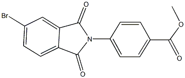 methyl 4-(5-bromo-1,3-dioxo-1,3-dihydro-2H-isoindol-2-yl)benzoate Struktur