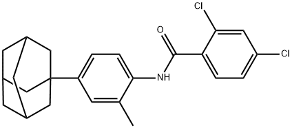 N-[4-(1-adamantyl)-2-methylphenyl]-2,4-dichlorobenzamide Struktur