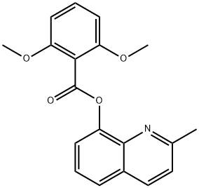 2-methyl-8-quinolinyl 2,6-dimethoxybenzoate Struktur