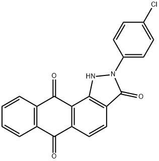 2-(4-chlorophenyl)-1H-naphtho[2,3-g]indazole-3,6,11(2H)-trione Struktur