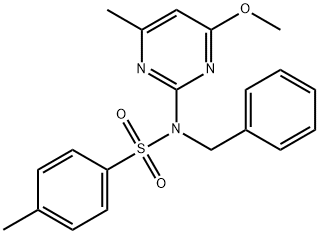 N-benzyl-N-(4-methoxy-6-methyl-2-pyrimidinyl)-4-methylbenzenesulfonamide Struktur