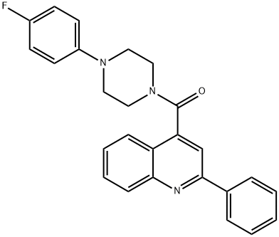 4-{[4-(4-fluorophenyl)-1-piperazinyl]carbonyl}-2-phenylquinoline Struktur