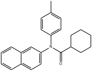 N-(4-methylphenyl)-N-(2-naphthyl)cyclohexanecarboxamide Struktur