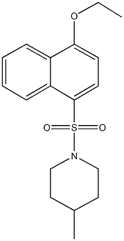 1-[(4-ethoxy-1-naphthyl)sulfonyl]-4-methylpiperidine Struktur