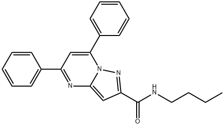 N-butyl-5,7-diphenylpyrazolo[1,5-a]pyrimidine-2-carboxamide Struktur