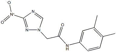 N-(3,4-dimethylphenyl)-2-{3-nitro-1H-1,2,4-triazol-1-yl}acetamide Struktur