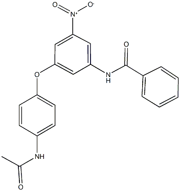 N-{3-[4-(acetylamino)phenoxy]-5-nitrophenyl}benzamide Struktur