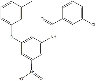 3-chloro-N-[3-nitro-5-(3-methylphenoxy)phenyl]benzamide Struktur