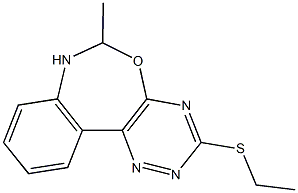 ethyl 6-methyl-6,7-dihydro[1,2,4]triazino[5,6-d][3,1]benzoxazepin-3-yl sulfide Struktur