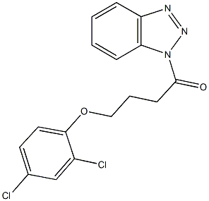 1-[4-(2,4-dichlorophenoxy)butanoyl]-1H-1,2,3-benzotriazole Struktur