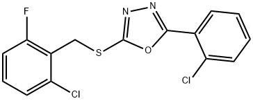 2-[(2-chloro-6-fluorobenzyl)sulfanyl]-5-(2-chlorophenyl)-1,3,4-oxadiazole Struktur